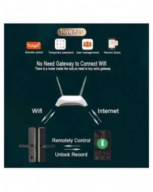 Tuya Smart Lock Wirelss With Wifi Aluminum Alloy Fingerprint