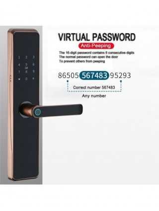 Tuya Smart Lock Wirelss With Wifi Aluminum Alloy Fingerprint