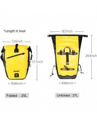 RHINOWALK Waterproof Bike Bag 27L Travel Cycling Bag Basket