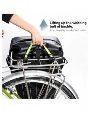 RHINOWALK Waterproof Bike Bag 27L Travel Cycling Bag Basket
