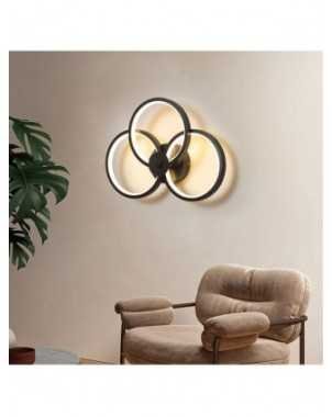 Hot sale led wall lamp indoor black and white wall lamp simple