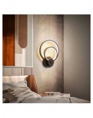 Hot sale led wall lamp indoor black and white wall lamp simple