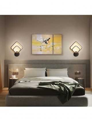 Hot sale led wall lamp indoor black and white wall lamp simple