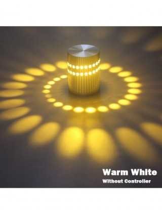 LED Spiral Hole Wall Light 16 Colors With RGB Remote Control