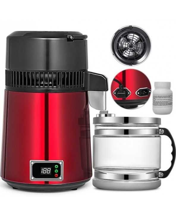 VEVOR 4L Water Distiller Alcohol Purifier Softener Drinks VEVOR 4L Water Distiller Alcohol Purifier Softener Drinks