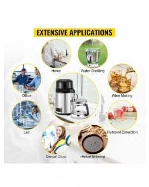 VEVOR 4L Water Distiller Alcohol Purifier Softener Drinks