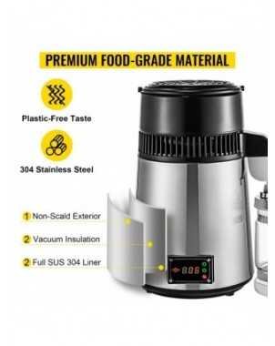 VEVOR 4L Water Distiller Alcohol Purifier Softener Drinks