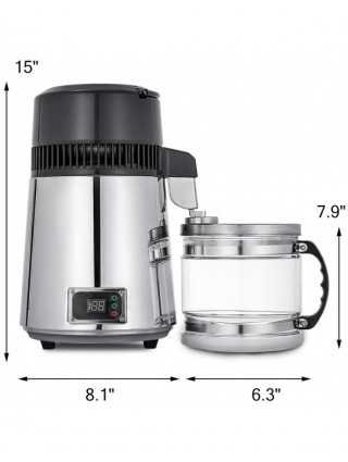 VEVOR 4L Water Distiller Alcohol Purifier Softener Drinks