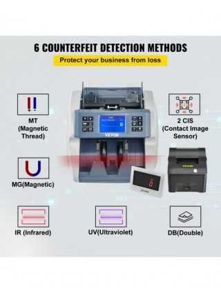 VEVOR Money Bill Counter Business Cash Register Fake Banknote