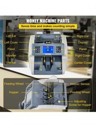 VEVOR Money Bill Counter Business Cash Register Fake Banknote
