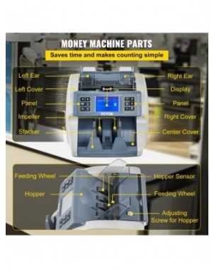 VEVOR Money Bill Counter Business Cash Register Fake Banknote