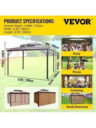 Furniture-Outdoor Furniture-VEVOR Camping Tent Gazebo Canopy