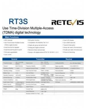 Communication Equipments-Walkie Talkie-Retevis RT3S DMR Digital