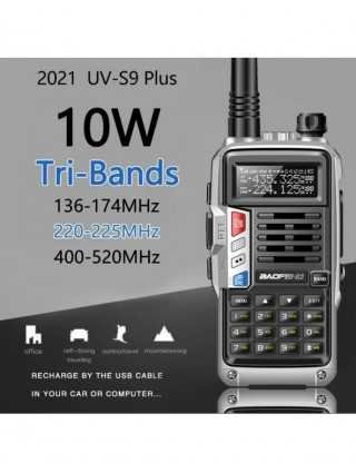 Ryšių įranga-Racijos-Walkie Talkie Tri-Band 10W Galingas 10W CB radijo siųstuvas-imtuvas VHF
