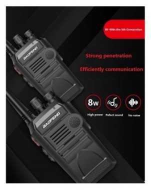 Ryšių įranga-Racijos-Walkie Talkie Baofeng BF-999S 4/5G didelės galios 8W 4800mAh dvipusis