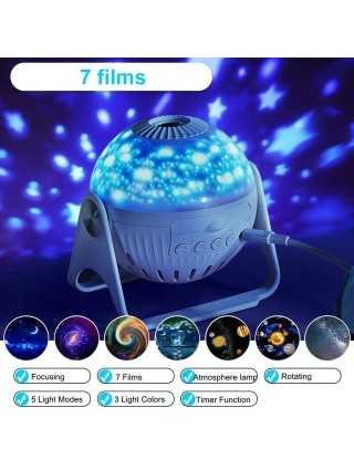 Vidinis apšvietimas-Naktinės lemputės-Planetarium Galaxy nakties šviesos projektorius 360°