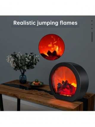 Indoor Lighting-Night Lights-Fireplace Decorative Lantern Night