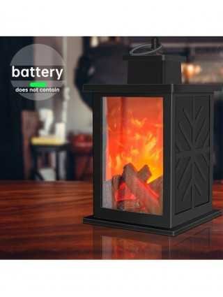 Indoor Lighting-Night Lights-Fireplace Decorative Lantern Night
