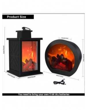 Indoor Lighting-Night Lights-Fireplace Decorative Lantern Night