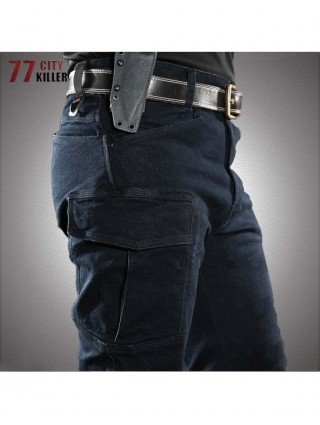 Bottoms-Jeans-Tactical Denim Pants Military Cargo Jeans Men