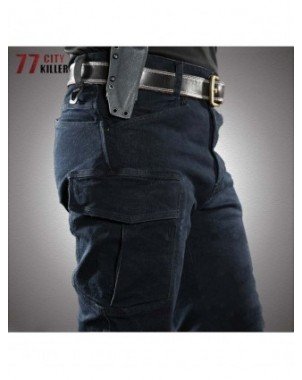 Bottoms-Jeans-Tactical Denim Pants Military Cargo Jeans Men
