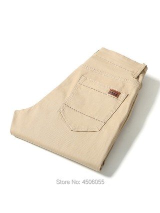 Bottoms-Jeans-Pants Men Business Straight Cotton Trousers
