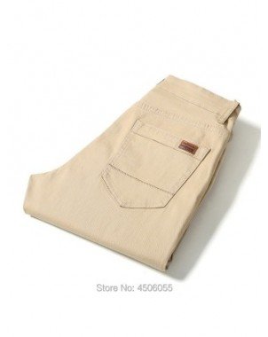 Bottoms-Jeans-Pants Men Business Straight Cotton Trousers