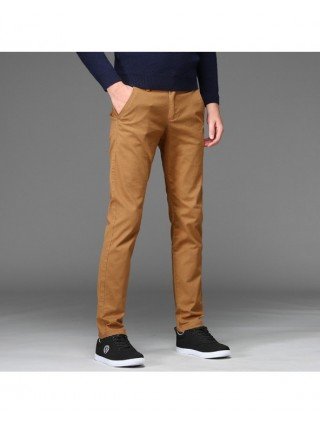 Kelnės-Džinsai-Kelnės vyriškos verslo tiesios medvilnės kelnės elastingas Slim Fit