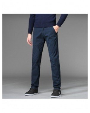 Bottoms-Jeans-Pants Men Business Straight Cotton Trousers