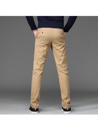 Kelnės-Džinsai-Kelnės vyriškos verslo tiesios medvilnės kelnės elastingas Slim Fit