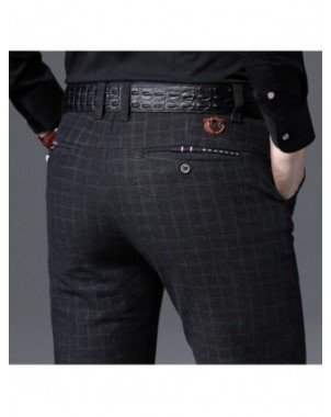 Bottoms-Casual Pants-2022 New Mens Pants Business Casual Slim