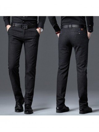 Bottoms-Casual Pants-2022 New Mens Pants Business Casual Slim