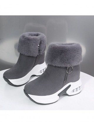 Women's Shoes-Boots-Women Ankle Boot Warm Plush Winter Shoes