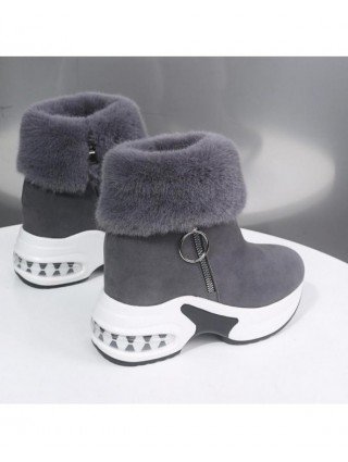 Women's Shoes-Boots-Women Ankle Boot Warm Plush Winter Shoes