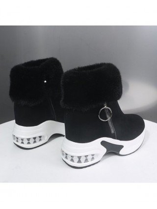 Women's Shoes-Boots-Women Ankle Boot Warm Plush Winter Shoes