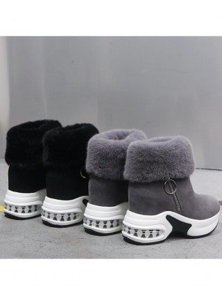 Women's Shoes-Boots-Women Ankle Boot Warm Plush Winter Shoes