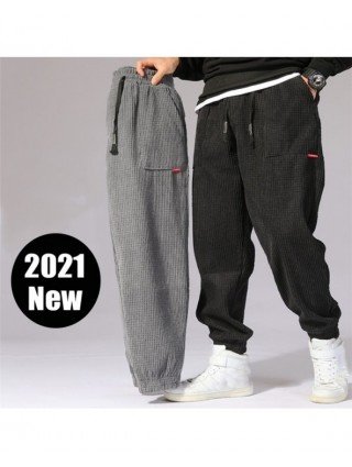 Kelnės-Laisvalaikio kelnės-Naujas modelis 2023 Elastingas juosmuo velvetinis mados Streetwear