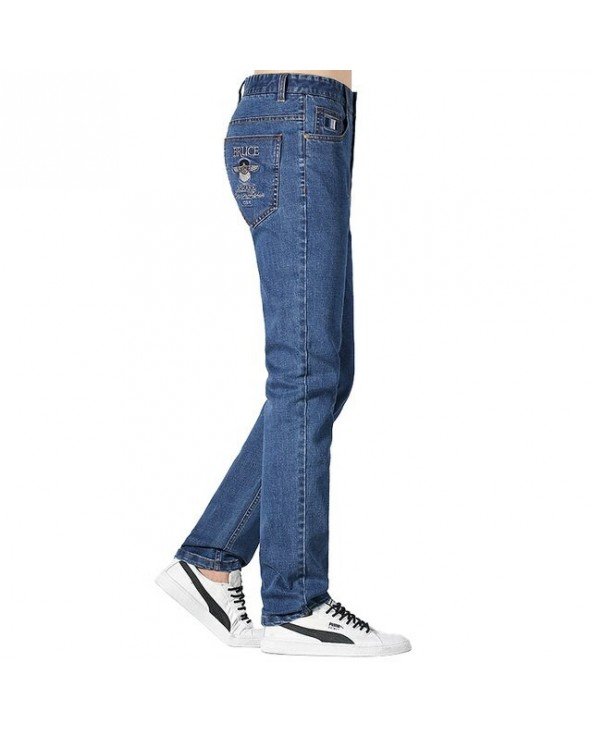 Bottoms-Jeans-Men`s Jeans Winter Fashion Blue Jeans Straight