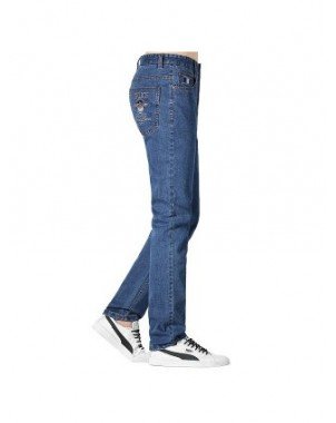 Bottoms-Jeans-Men`s Jeans Winter Fashion Blue Jeans Straight