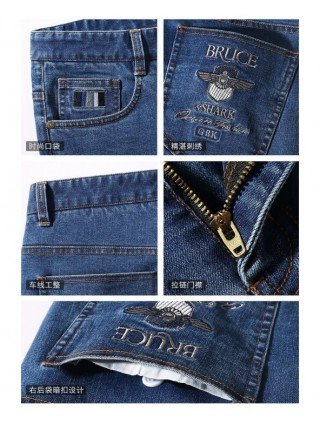 Bottoms-Jeans-Men`s Jeans Winter Fashion Blue Jeans Straight