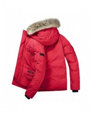 Outerwear & Jackets-Jackets-Brand Winter Jacket Men Fur Collar