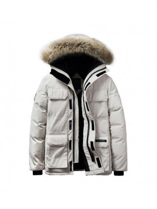 Outerwear & Jackets-Jackets-Brand Winter Jacket Men Fur Collar