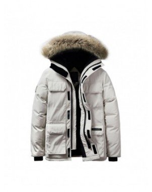 Outerwear & Jackets-Jackets-Brand Winter Jacket Men Fur Collar