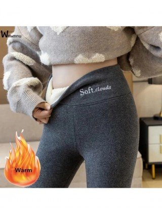 Bottoms-Pants & Capris-Winter Women`s Thicken Lambwool Leggings