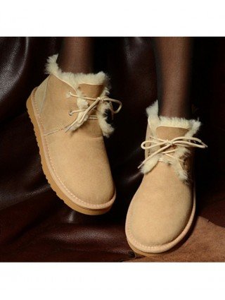 Women's Shoes-Boots-Fashion Real Wool Genuine Sheepskin Leather