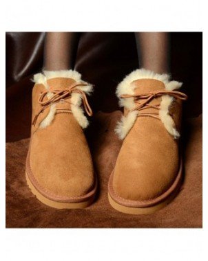 Women's Shoes-Boots-Fashion Real Wool Genuine Sheepskin Leather