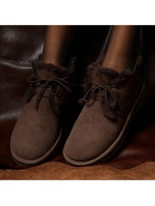 Women's Shoes-Boots-Fashion Real Wool Genuine Sheepskin Leather