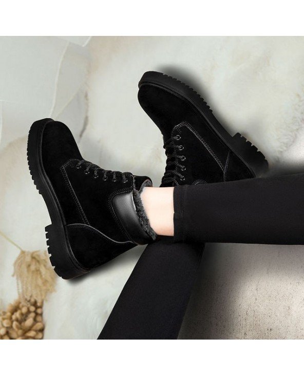 Women's Shoes-Boots-Suede Leather Women Winter Ankle Boots for