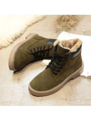 Women's Shoes-Boots-Suede Leather Women Winter Ankle Boots for