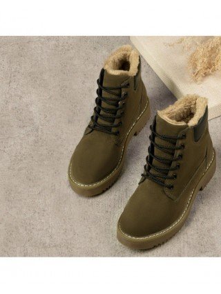 Women's Shoes-Boots-Suede Leather Women Winter Ankle Boots for